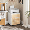 SoBuy ASK06-WN Caisson de Bureau à Roulettes, Organiseur Bureau Bureau, Caisson de Rangement Bureau avec Tiroirs