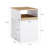 SoBuy ASK08-WN Caisson de Bureau Mobile – 1 Tiroir, 2 Compartiments, Plateau 40×50 cm – 40×50×65 cm, Blanc et Bois