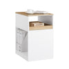 SoBuy ASK08-WN Caisson de Bureau Mobile – 1 Tiroir, 2 Compartiments, Plateau 40×50 cm – 40×50×65 cm, Blanc et Bois