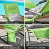 SoBuy OGS28-GRx2 Lot de 2 Chaise Longue Transat de Jardin Bascule avec Appui-tête Réglable et Pochette latérale