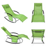 SoBuy OGS28-GRx2 Lot de 2 Chaise Longue Transat de Jardin Bascule avec Appui-tête Réglable et Pochette latérale