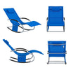 SoBuy OGS28-KB Chaise Longue Transat de Jardin Bascule avec Appui-tête Réglable et Pochette latérale