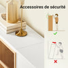 SoBuy FSR183-WN – Meuble à Chaussures Ultra-Slim 19 cm – 4 Abattants + 3 Niches – Blanc et Naturel