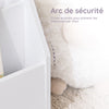 SoBuy KMB32-K-W Bibliothèque Enfant Montessori avec 4 Niveaux, Coins Arrondis et Dispositif Anti-Basculement – L70×P30×H60 cm, PB E1, Blanc