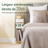 SoBuy FBT163-WN Table de Chevet Slim avec Tiroir, Plateau Amovible et Découpe pour Plinthe – L20×P35×H60 cm, Charge 20 kg, Blanc et Naturel