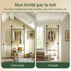 SoBuy KLS20-SCH Portant à Vêtements Mural Compact avec 2 Étagères MDF – Dressing Mural, Charge 45 kg, Noir Industriel 91,5×48×220 cm