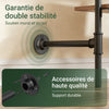 Prévente SoBuy KLS19-SCH Portant à Vêtements Mural 265cm, 4 Tringles et 4 Étagères MDF, Charge 120 kg, Fixation Murale et Sol – 265x48x220 cm, Industriel Noir