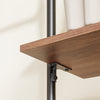 Prévente SoBuy KLS19-SCH Portant à Vêtements Mural 265cm, 4 Tringles et 4 Étagères MDF, Charge 120 kg, Fixation Murale et Sol – 265x48x220 cm, Industriel Noir