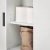 SoBuy BZR02-W Meuble Salle de Bain à Roulettes avec 2 Portes Coulissantes – L70×P20×H71 cm, Charge 30 kg, MDF E1, Blanc