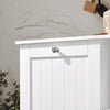 SoBuy BZR105-W Meuble Salle de Bain avec Panier à Linge et 3 Étagères – L60×P37×H86 cm, Charge 70 kg, MDF E1, Blanc