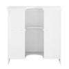 SoBuy BZR108-II-W Meuble sous Colonne Lavabo avec 2 Portes – 60×30×60 cm, Charge 30 kg, MDF E1, Blanc