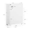 SoBuy BZR111-W Meuble WC Étroit 20 cm sur Roulettes – Rangement Papier Toilette, 2 Tiroirs, Blanc