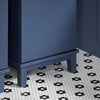 SoBuy BZR112-B Colonne Salle de Bain avec 3 Étagères et 1 Tiroir – L35×P30×H170 cm, Charge 40 kg, MDF E1, Bleu