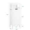 SoBuy BZR122-W Armoire à Linge avec Sac Abattant et Étagère Ouverte – L30×P30×H90 cm, Charge 15 kg, MDF, Blanc