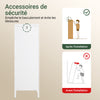 SoBuy BZR122-W Armoire à Linge avec Sac Abattant et Étagère Ouverte – L30×P30×H90 cm, Charge 15 kg, MDF, Blanc