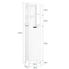 SoBuy BZR123-W Colonne Salle de Bain avec Panier à Linge Amovible et 2 Étagères Ouvertes – L30×P30×H145 cm, Charge 20 kg, MDF et Bambou, Blanc