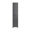 SoBuy BZR124-DG Meuble Colonne avec Panier à Linge – Armoire de Salle de Bain Rangement Étroit Étagère de Salle de Bain Petit Meuble WC Placard Gris 40x170x38 cm