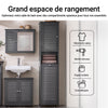 SoBuy BZR124-DG Meuble Colonne avec Panier à Linge – Armoire de Salle de Bain Rangement Étroit Étagère de Salle de Bain Petit Meuble WC Placard Gris 40x170x38 cm