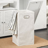 SoBuy BZR124-W Colonne de Salle de Bain avec Panier à Linge Amovible – 40 cm, Blanc
