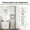 SoBuy BZR124-W Colonne de Salle de Bain avec Panier à Linge Amovible – 40 cm, Blanc