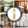 SoBuy BZR127-W Colonne Salle de Bain Rangement Fonctionnel et Compact, Gain de Place, pour Salle de Bain et WC – L33×P33×H165 cm, Bambou, Blanc et Naturel