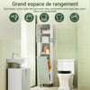 SoBuy BZR137-GR Colonne Salle de Bain Vert et Blanc 167 cm avec Sac à Linge Pliable, Porte, Étagère Réglable et Compartiment Ouvert – Pieds Métal, 30 cm de Profondeur