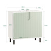 SoBuy BZR139-GR Meuble sous Lavabo Meuble sous Vasque avec 2 Portes et étagère réglable