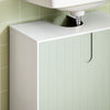 SoBuy BZR139-GR Meuble sous Lavabo Meuble sous Vasque avec 2 Portes et étagère réglable