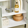 SoBuy BZR139-GR Meuble sous Lavabo Meuble sous Vasque avec 2 Portes et étagère réglable