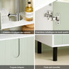 SoBuy BZR139-GR Meuble sous Lavabo Meuble sous Vasque avec 2 Portes et étagère réglable