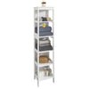 SoBuy BZR14-W Meuble Colonne de Salle de Bain Étagère Debout Armoire Haute Étagère de Rangement à 6 Niveaux - L30cm x P30cm x