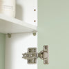 SoBuy BZR140-GR Armoire Murale Salle de Bain Vert et Blanc 60 cm avec 2 Portes, Étagères Réglables et Compartiment Ouvert – MDF E1