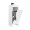 SoBuy BZR154-W Petit Meuble Salle de Bain avec Panier à Linge – Meuble WC Rangement 30x30x87 cm avec Porte Abattante, Design