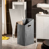 SoBuy BZR154-W Petit Meuble Salle de Bain avec Panier à Linge – Meuble WC Rangement 30x30x87 cm avec Porte Abattante, Design Moderne Blanc, Idéal pour Buanderie