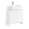 SoBuy BZR157-W Meuble sous Lavabo Salle de Bain Meuble de Rangement avec Étagères Ajustables, Résistant à l'Humidité, Idéal p