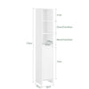 SoBuy BZR158-W Colonne Salle de Bain avec Panier à Linge et Étagères Réglables, Gain de Place, pour Salle de Bain et WC, Compact – L30×P30×H170 cm, MDF, Blanc
