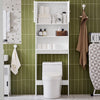SoBuy BZR165-W Colonne Salle de Bain avec 3 Niveaux, pour Salle de Bain et WC, Rangement Optimisé, Design Fonctionnel, Usage Quotidien – L65×P20×H182 cm, Blanc