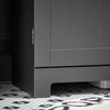 SoBuy BZR18-II-DG Meuble sous-Lavabo à 2 étages et 2 Portes Meuble de Rangement de Salle de Bain - L60cm x P30cm x H60cm