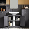 SoBuy BZR18-II-DG Meuble sous-Lavabo à 2 étages et 2 Portes Meuble de Rangement de Salle de Bain - L60cm x P30cm x H60cm