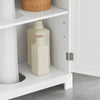 SoBuy BZR18-II-W Meuble sous Vasque 60 cm – Découpe Siphon, Rangement Gain de Place, Blanc