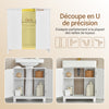 SoBuy BZR18-II-W Meuble sous Vasque 60 cm – Découpe Siphon, Rangement Gain de Place, Blanc