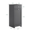 SoBuy BZR21-II-DG Meuble Salle de Bain avec Panier à Linge, 1 Tiroir et 1 Panier, Pliable, pour Salle de Bain et WC, Rangement Optimisé – L40×P38×H90 cm, Gris