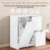 SoBuy BZR213-W Meuble Salle de Bain avec 3 Paniers à Linge – 2 Paniers Amovibles, Tri du Linge, Gain de Place, 78×38×90 cm, Blanc