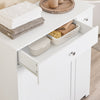 SoBuy BZR214-W Colonne Salle de Bain avec Panier à Linge et 1 Tiroir, pour Salle de Bain et WC, Rangement Optimisé, Design Fonctionnel – L78×P38×H90 cm, Blanc