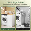 SoBuy BZR217-WN Meuble Salle de Bain avec Panier à Linge, Tiroir, pour Salle de Bain et WC, Rangement Optimisé, Usage Quotidien – L100×P60×H90 cm, Bois, Blanc