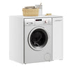 SoBuy BZR229-W Meuble Lave-Linge avec Porte et Tiroir Coulissant – Armoire de Buanderie Encastrable – 90×60×88 cm, Blanc