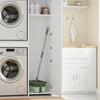 SoBuy BZR231-W Meuble Lave-Linge et Sèche-Linge avec Armoire – Tiroir, Étagères Réglables – 110×60,1×186 cm, Blanc