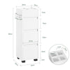 SoBuy BZR29-W Meuble Salle de Bain Petit Espace 30 cm – 3 Tiroirs et Porte-Serviettes Réversible, Blanc