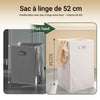 SoBuy BZR33-II-SCH Meuble Salle de Bain avec 2 Sacs à Linge 45 L et 2 Tiroirs – L78×P38×H91 cm, Charge 70 kg, MDF E1, Noir