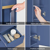 SoBuy BZR34-II-B Colonne Bleue Design – Meuble WC Ultra-Fin 20 cm, Décoratif, 180 cm